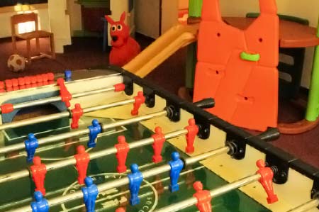 A game of foosball