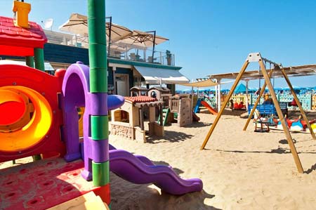 Children's area on the beach