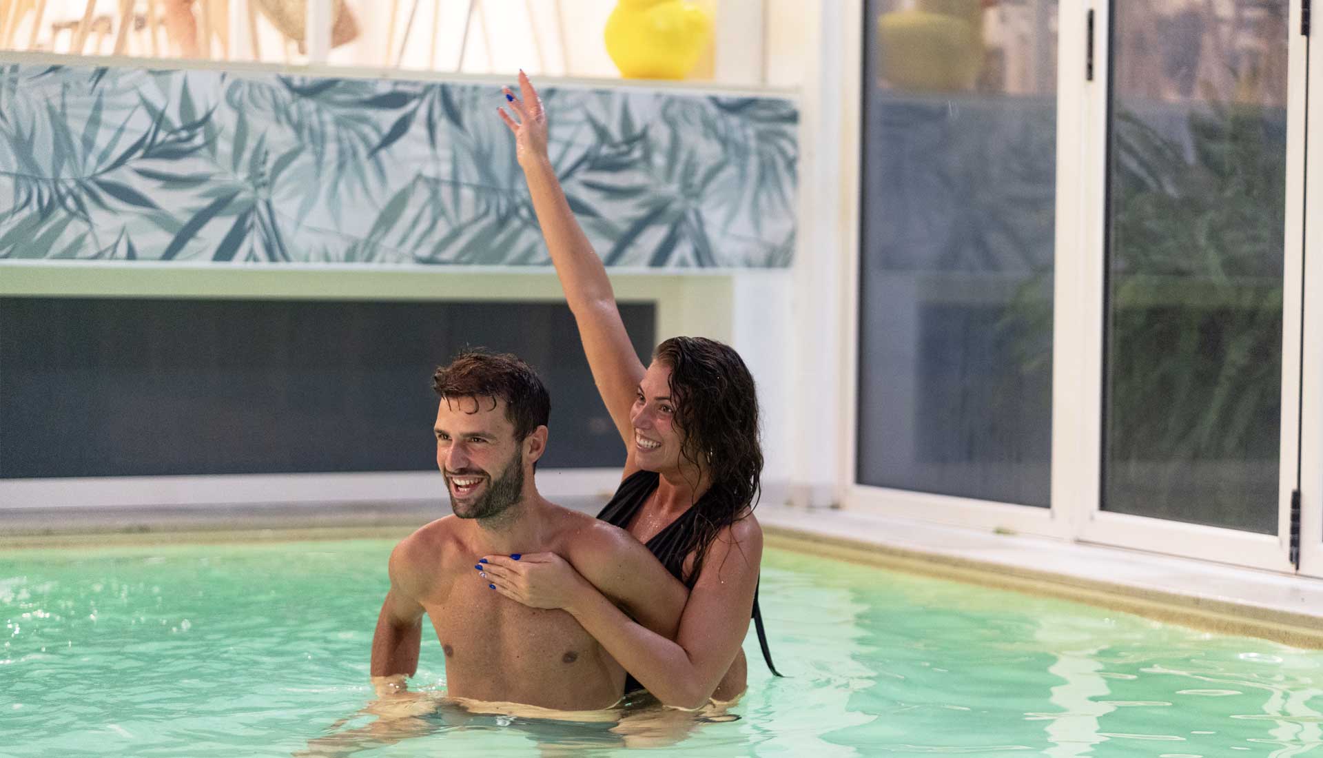 The new swimming pool at the Hotel Romagna